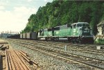 Empty coal train rolls east